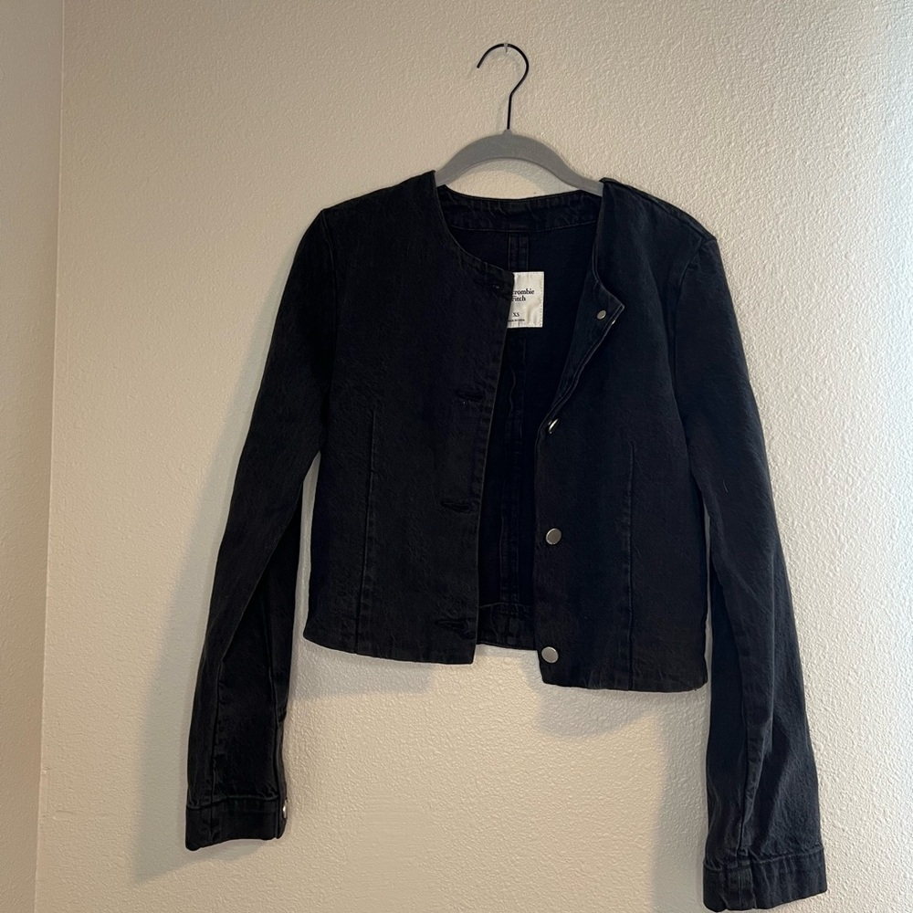 Abercrombie Black Denim Jacket